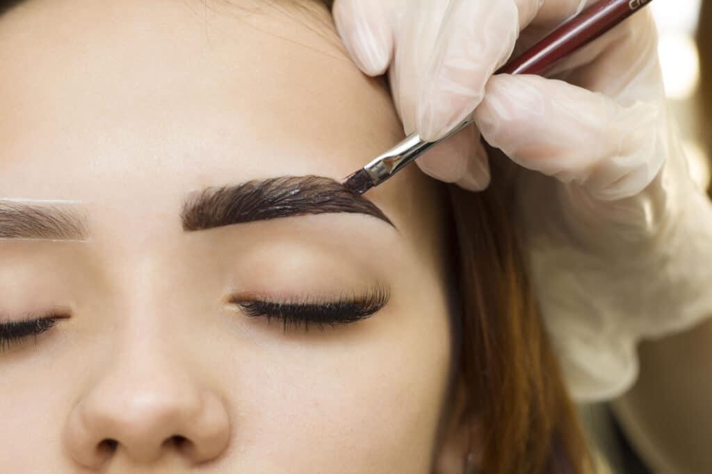 brow tinting at eye candy med spa in southern california