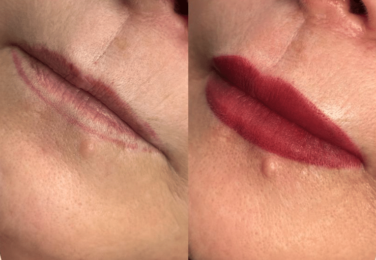 semi permanent make up lip tattoo in orange county
